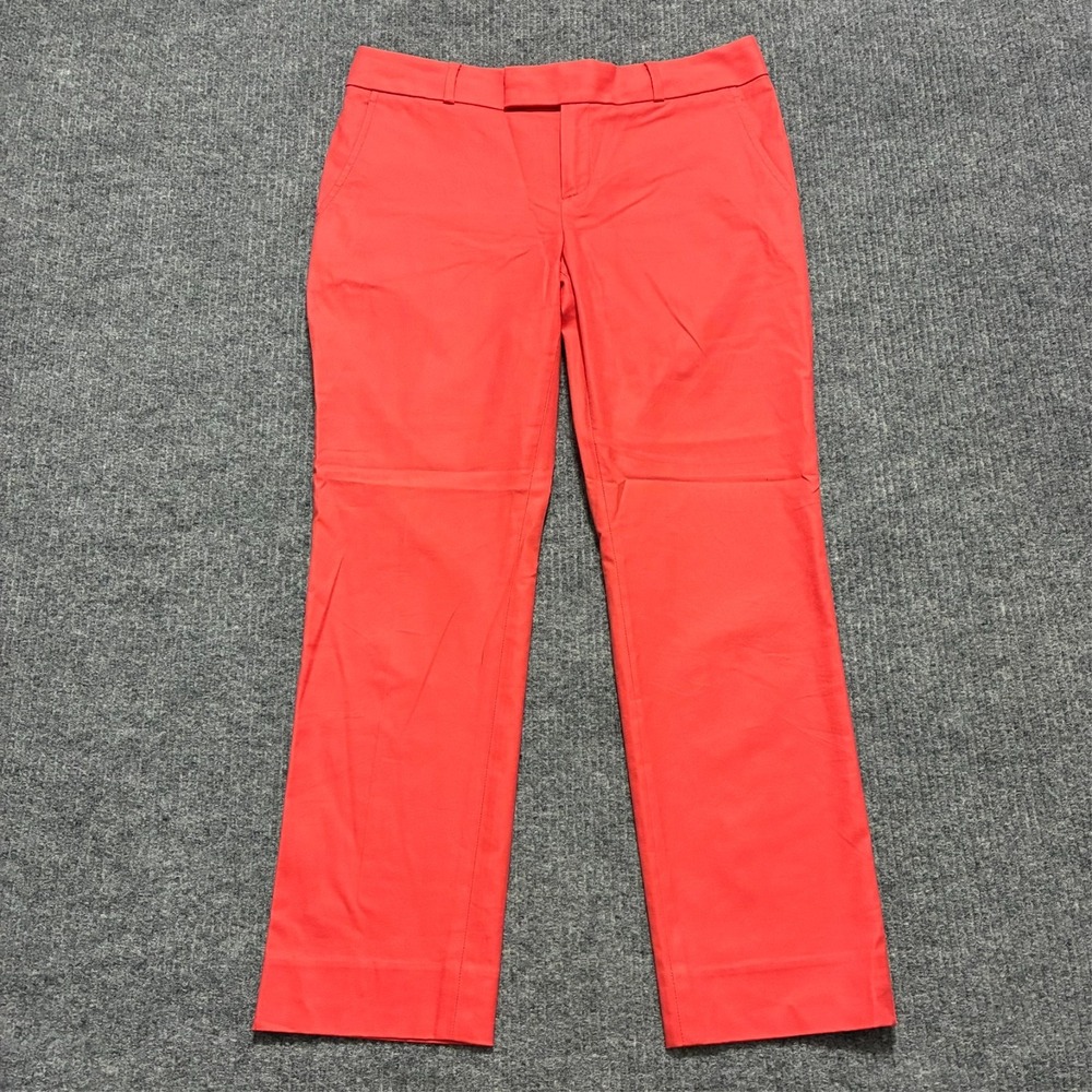 Banana Republic Womens Pants Size 4 Orange Flat Front Mid Rise Workwear